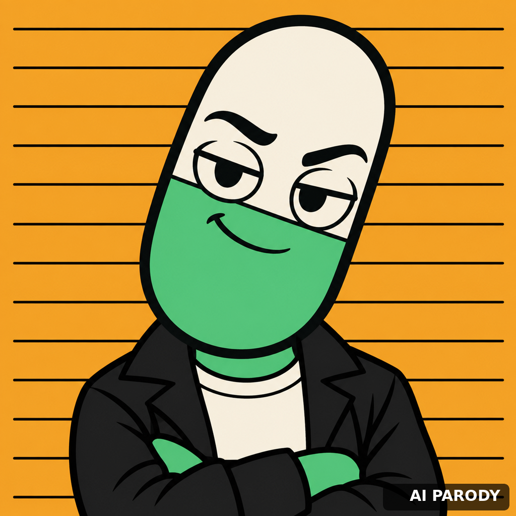 AI parody caricature: twin of @PumpfunEco