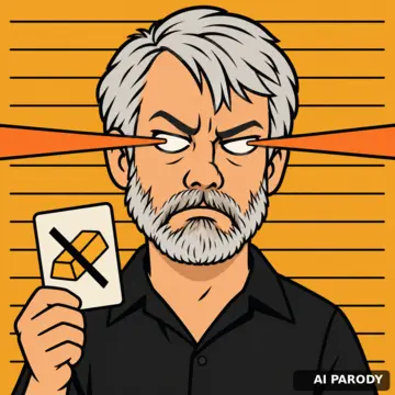AI parody caricature: twin of @saylor